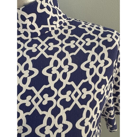 IBKUL 1/4 Zip Shirt Womens Medium Blue White Quick Dry Cool UPF 50 Golf Tennis - Picture 3 of 15